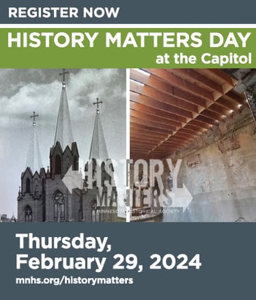 History Matters Day-Thursday, February 29, 2024 Two images of the old Crookston Cathedral