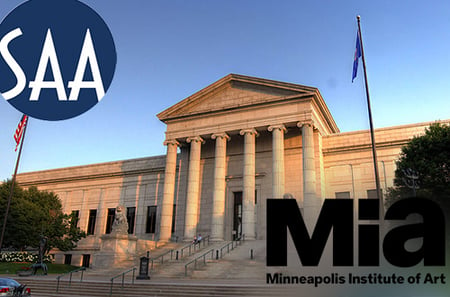Image of Minneapolis Institute of Arts with SAA and MIA logos