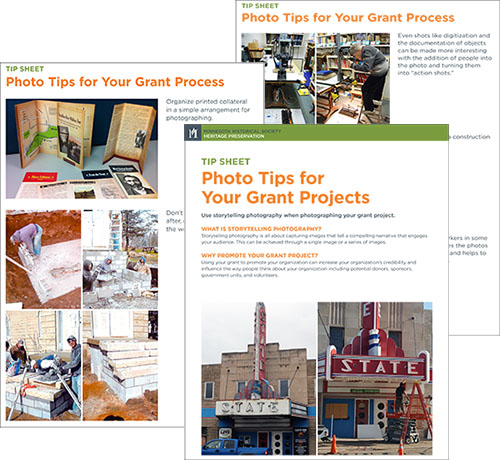 photo tips for grant projects sample pages