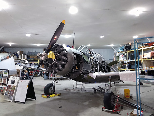 Plane undergoing restoration