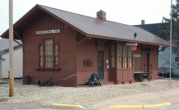 Exterior of the 1877 Peterson Station Museum