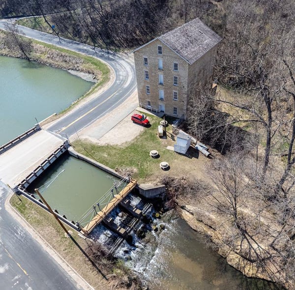 Aerial photo of the Pickwick Mill