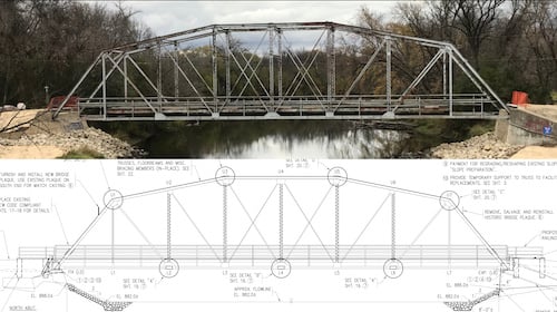 Bridge photo and draft plan