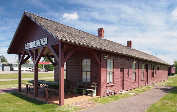 Exterior of the Pine River Depot Museum