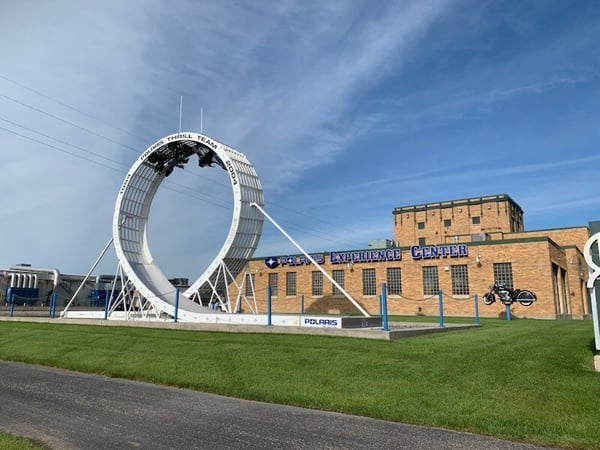 The exterior of the Polaris Experience Center