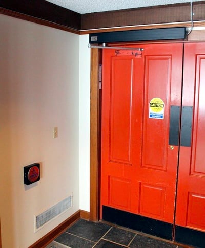 Door with automatic opener