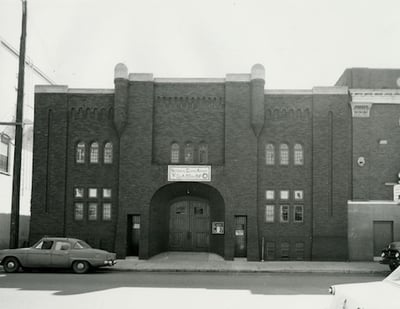 Exterior of the Armory in the 1950s