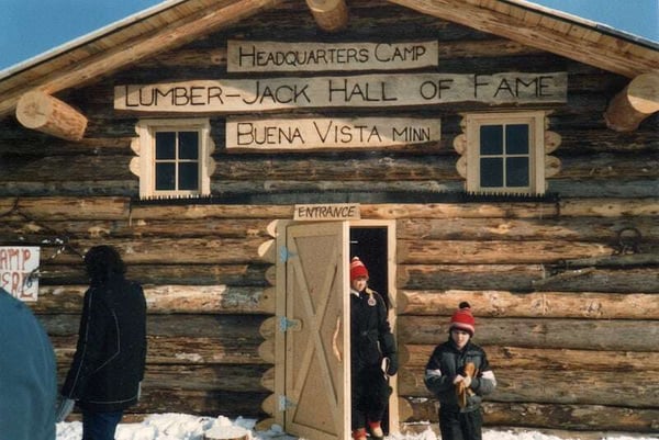 Log building-Headquarters Camp Lumber jack Hall of Fame building