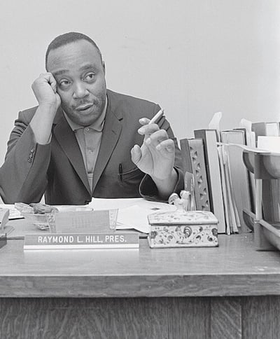 North Central Voters League President Raymond Hill  1965