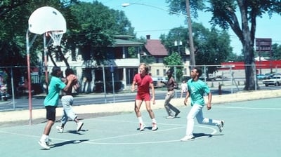 Basketball game at Peavey Park, Minneapolis title=Basketball game at Peavey Park, Minneapolis