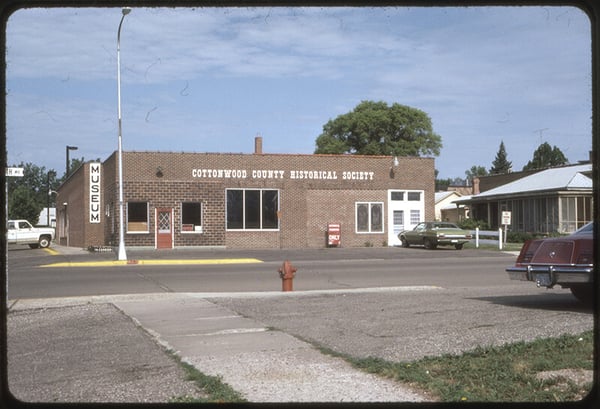 Exterior of the Cottonwood County Historical Society in Windom, MN-July 1982