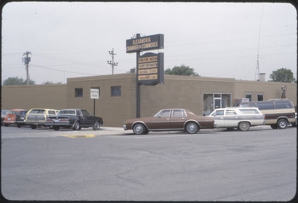 Exterior of the Douglas County Historical Society and the Runestone Museum building in 1981
