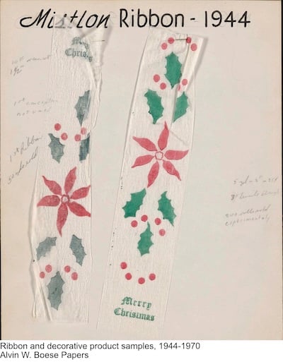 Ribbon and decorative product samples, 1944-1970 - Alvin W. Boese Papers