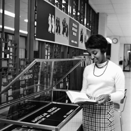 African American History Week, UMD Library display and student
