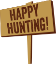 Happy Hunting sign post