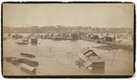 Looking north across the Flats during a flood