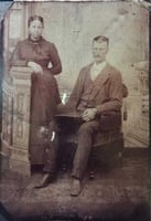 Black and white photograph of Warren and Mary Amanda Braman, ca. 1880s–1890s. From the collection of CarrieJo Cowler.