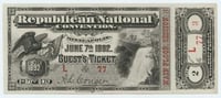Republican National Convention ticket (front)