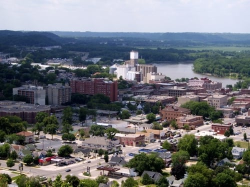 Color image of Red Wing and the Mississippi River, 2007.