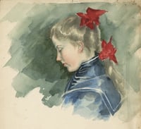 Girl in Blue Dress