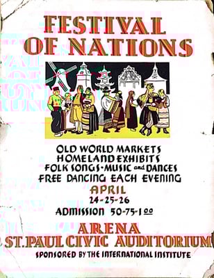 Original poster from the 1936 Festival of Nations
