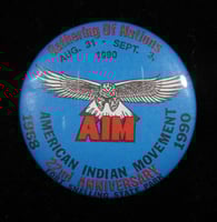 American Indian Movement button