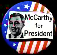Color image of a McCarthy for President button, 1968.