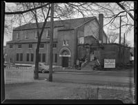 Side view of Pilgrim Baptist Church, ca. 1945