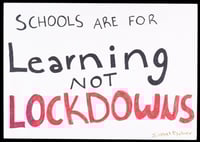 Sign made by student Isabel Dobier and used during the Minnesota High School Walkout and March For Our Lives (organized to draw attention to gun violence in schools) at the Minnesota State Capitol on March 7, 2018.
