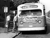 Aging bus operated by Twin City Lines, ca. 1960s. Photo by the St. Paul Pioneer Press used with permission.