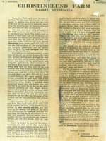 Color scan of a Christelund Farm marketing letter, 1915.