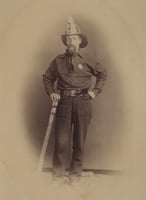 Adam Marty in fire fighter uniform.