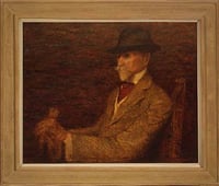 Oil on canvas painting of John S. Bradstreet. Painting by Edwin Hawley Hewitt, 1913.