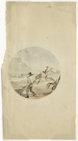 Color image of Seth Eastman’s design for the Minnesota Territorial seal, ca. 1849.