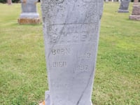 Detail of Anna Salzer’s cemetery marker