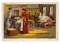 Cascade Steam Laundry postcard