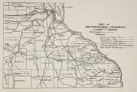 Map of southeastern Minnesota printed in The Paradise of Minnesota: The Proposed Whitewater State Park (L. A. Warming, 1917).