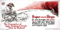 Color image of World War I-era poster encouraging the conservation of sugar, c.1917.