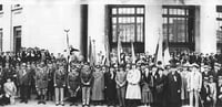 Arrival of delegates for Columbus Memorial unveiling ceremony