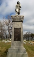 Color image of Firefighter monument, 2014.
