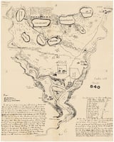 Hand-drawn map of Fort Snelling area