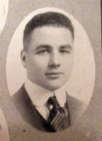 Black and white photograph of Melvin Maas from St. Paul Central High School yearbook, 1916.