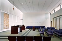 Color image of the Description: interior of B’nai Israel Synagogue and Dan Abraham Cultural Center, c.2013.