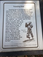 Interpretive sign along Savanna Portage, 2018. Photograph by Jon Lurie used with the permission of Jon Lurie.