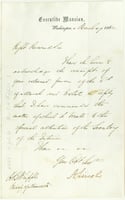 Scan of a letter from Abraham Lincoln to Henry B. Whipple, March 27, 1862.