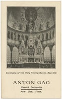 Paintings by Anton Gág, Christian Heller, and Schwendinger in the interior of the Cathedral of Holy Trinity in New Ulm
