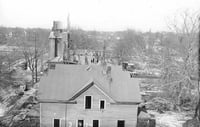 Black and white photograph of Sharei Zedeck Synagogue, Minneapolis, 1936.