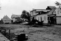 Black and white photograph of the Sherman House Hotel, 1904