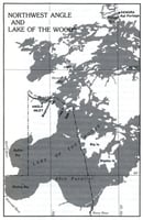 Map of the Northwest Angle and Lake of the Woods.