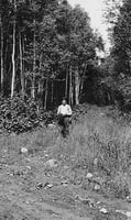 Ojibwe man on Grand Portage trail